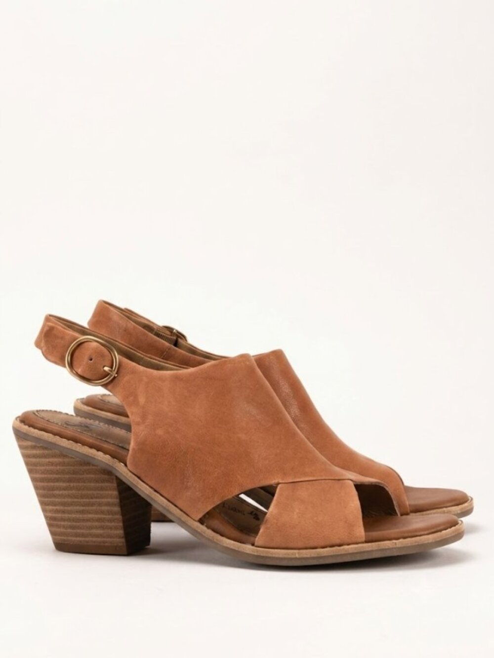 SOFFT Shoes Womens Leather 3" Heel Open-Toe Slingback - Size 8